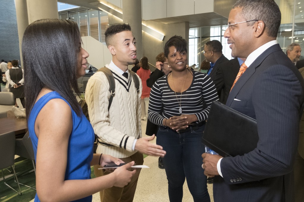 Craig Boise talks to students