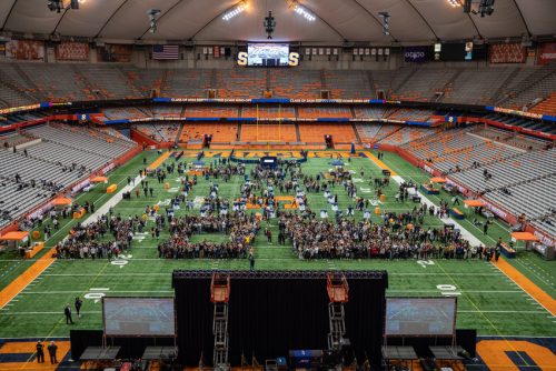 A sad attempt at recreating the class of 2020 picture on the dome field