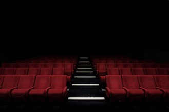 Classic red velvet theater seats