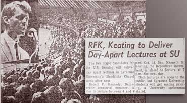 Robert F. Kennedy at Syracuse University versus Keating