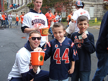 Fraternity members collect money during last year's Dollar Day at the Dome.