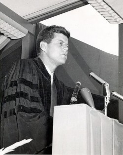 June 3, 1957: JFK at SU Image source: SU Archives 