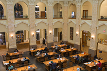 The reading room of Carnegie Library after remodeling