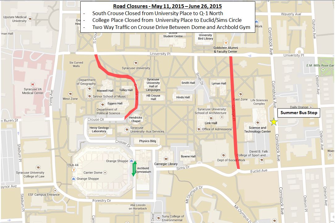 Syracuse University Campus Map