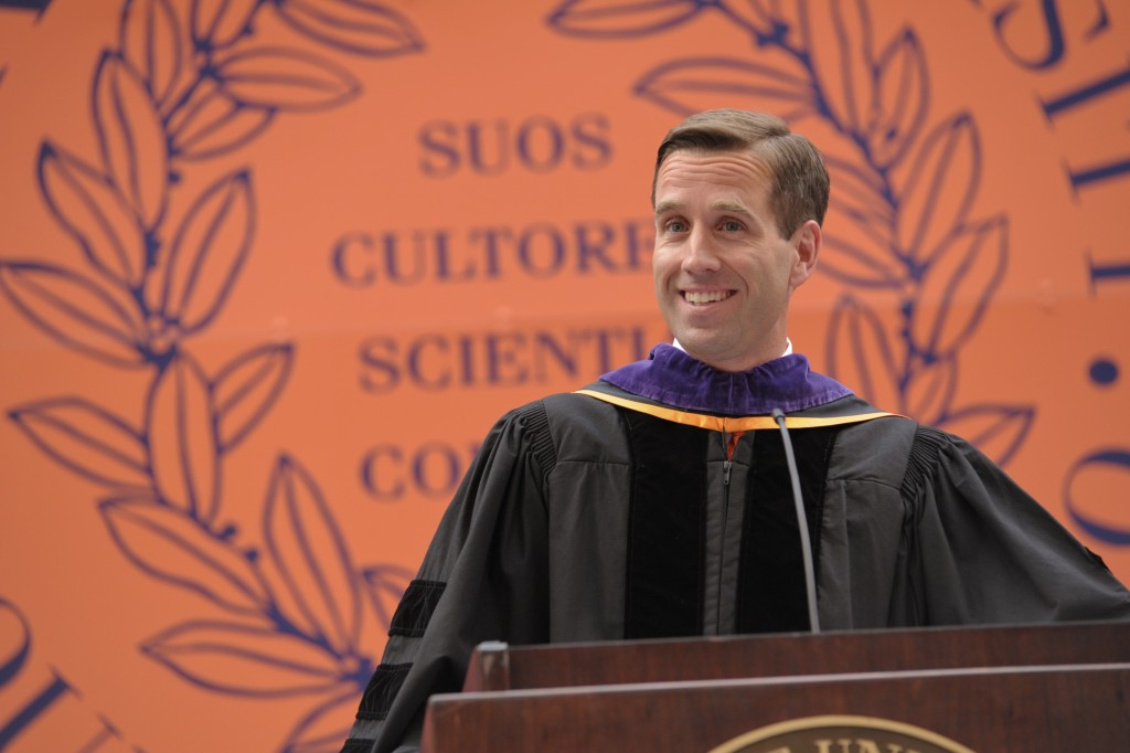 Beau Biden, L'94 delivering the 2011 Commencement speech at the College of Law 