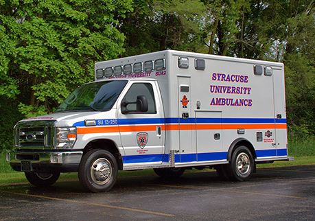 An SU ambulance on campus