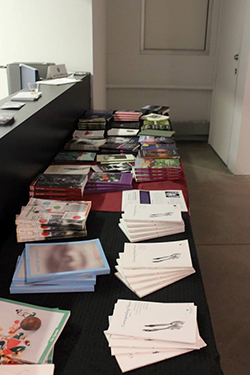 Poetry books at Point of Contact's annual Cruel April event