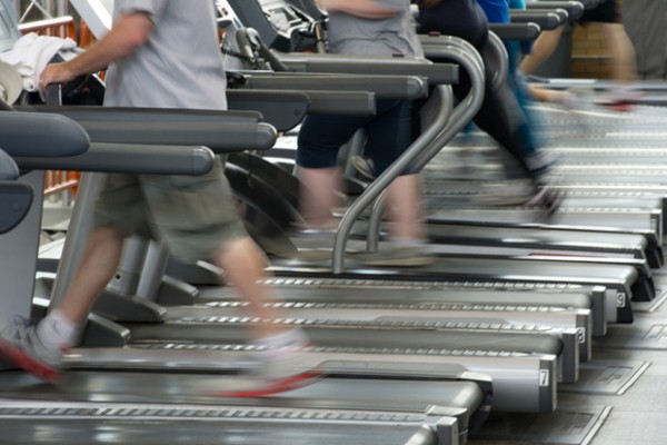 exercising on treadmills