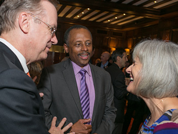  Syracuse Chancellor Kent Syverud, Mellon President Earl Lewis and Syracuse Vice Chancellor and Provost Michele Wheatly (© EricWeissPhoto 2016) The Central New York Humanities Corridor marked the 10th anniversary of its partnership with the Andrew W. Mellon Foundation with a special celebration in New York City.  On Wednesday, Sept. 21, more than 50 friends and alumni of Syracuse University converged at Lubin House to toast the collaboration, which has spawned one of the nation’s largest, most ambitious research projects of its kind.  The evening included remarks by Kent Chancellor Kent Syverud; Mellon President Earl Lewis; Vice Chancellor and Provost Michele Wheatly, from left (© EricWeissPhoto 2016)