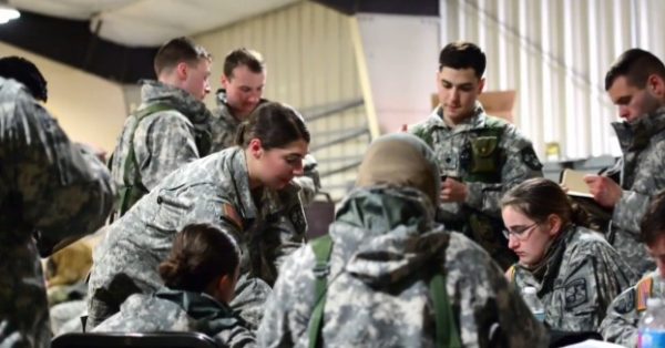 people in military gear