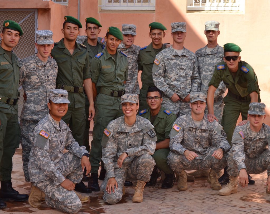 people in military uniforms