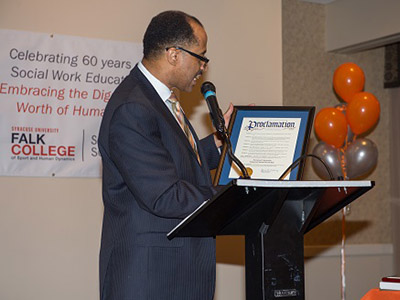 Keith Alford reading proclamation