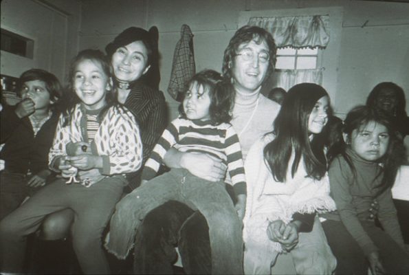 John & Yoko with children at the Everson, 1971 (Photo courtesy of Everson Museum of Art)