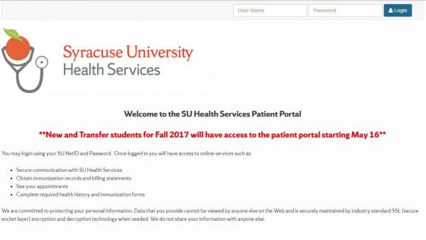 Patient Portal Screenshot