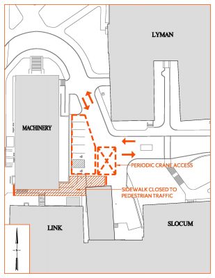 ambulance parking emergency vehicle su construction machinery cover update campus hall syracuse project