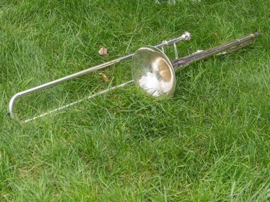 trombone on the Quad