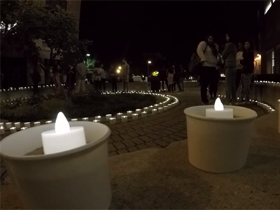 lit candles for Diwali