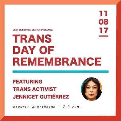 Trans Day of Remembrance poster