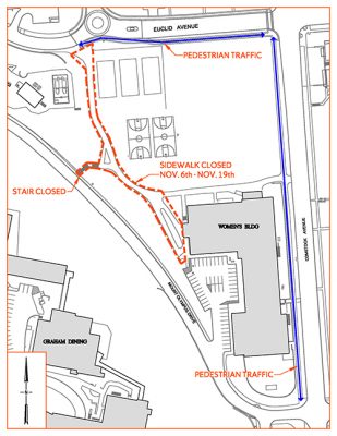 map of route around Women's Building