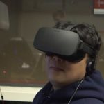 Prof. Chock's students take part in virtual reality research.