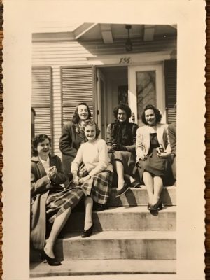 Thelma Bonzek with sorority sisters