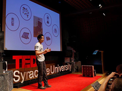 A speaker at a previous TEDx conference