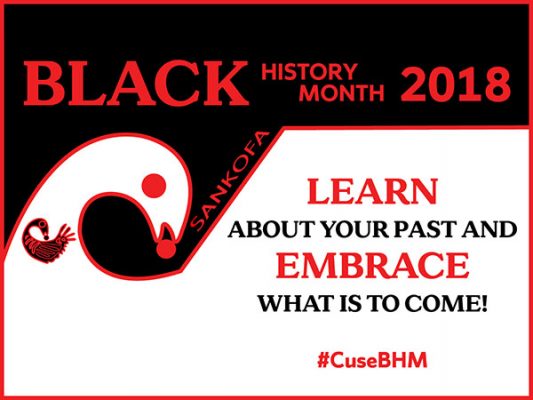 Black History Month graphic with text : "Learn about Your Past and Embrace What Is to Come"