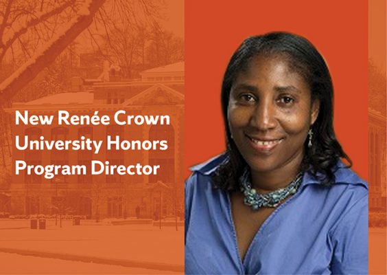 Danielle Taana Smith with text: New Renee Crown University Honors Program Director