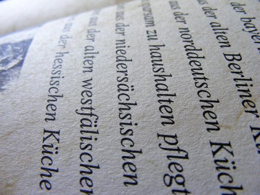 German text on a page