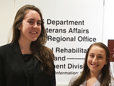 Katie Becker, left, and Cecilia Santostefano at the U.S. Department of Veterans Affairs Buffalo Regional Office
