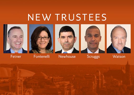 Five New Members Elected to University’s Board of Trustees