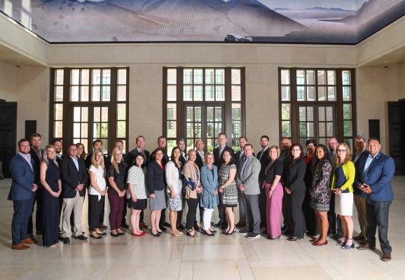 The inaugural class of the Stand-To Veteran Leadership Initiative of the George W. Bush Institute. Amy Taft, curriculum and learning manager at the Institute for Veterans and Military Families at Syracuse University, is in the first row, fifth from the left.