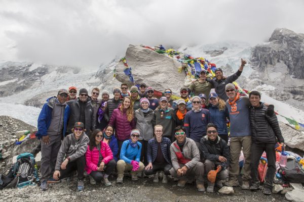 Syracuse University students, faculty at base camp for Mount Everest in Nepal.