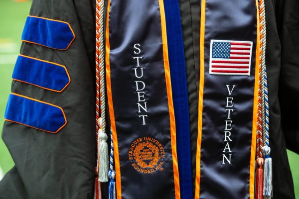 commencement robe of a veteran