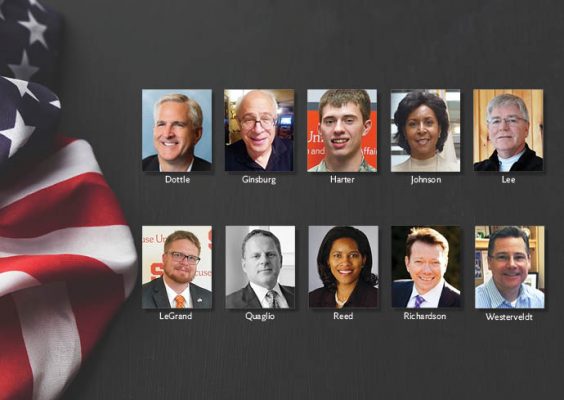 Graphic depicting 10 new board members
