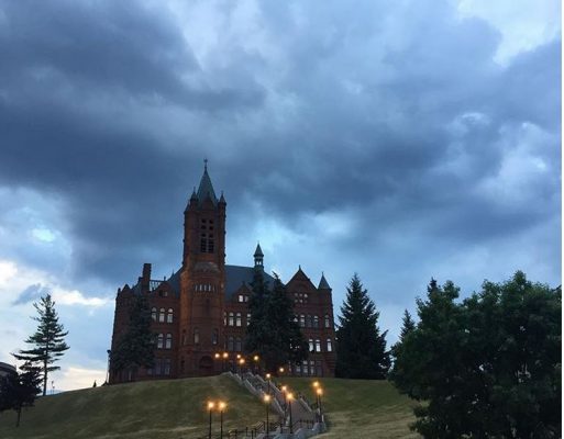 clouds over Crouse College