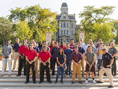 Twenty-four early commissioning students and five staff members from military junior colleges across the country visited the Syracuse University campus as part of Military Appreciation Day.