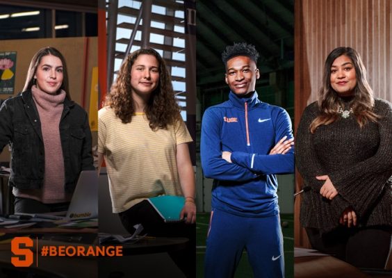 Be Orange campaign graphic showing four students.
