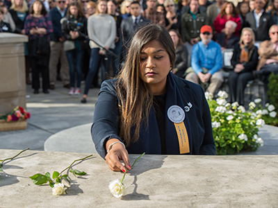 The 2017 Rose-Laying Ceremony at the Place of Remembrance.