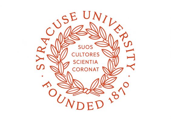University seal in orange color