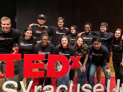 Group photo of TEDx SU organizers.
