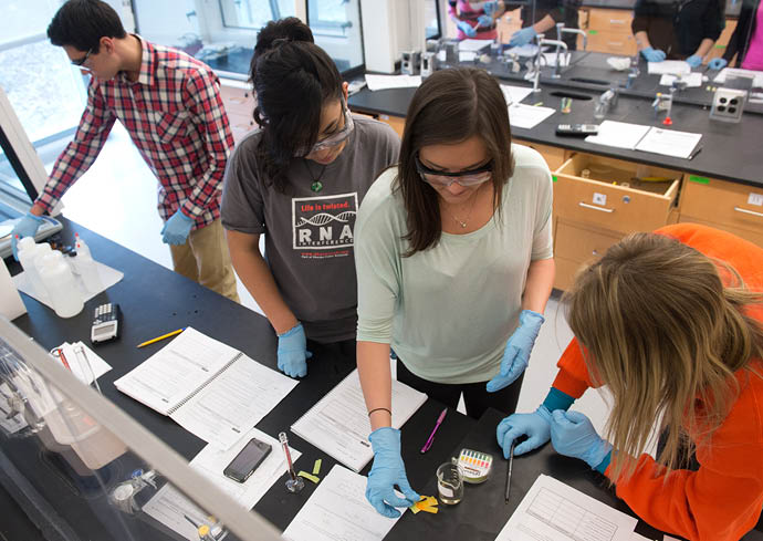 Students in research lab