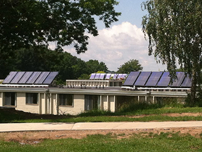 solar panels on South Campus apartments