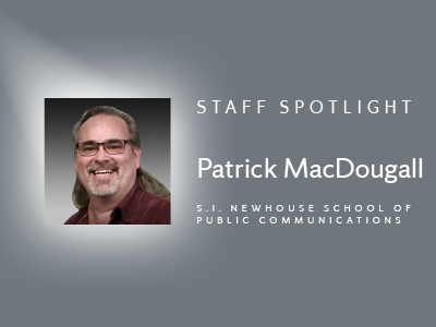Patrick MacDougal Staff Spotlight graphic