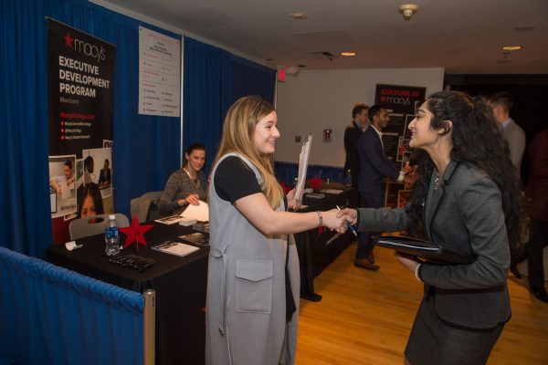 Photo of the Whitma School Spring Career Fair at Goldstein Auditorium January 2017.