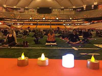 people doing yoga in Dome
