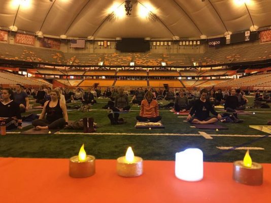people doing yoga in Dome