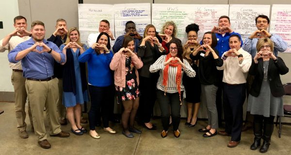 AmericaServes loves data! Gilly Cantor with staff from the North Carolina and South Carolina Coordination Centers who came together to review data, share ideas, address challenges and recognize “IVMFheartsData” month in February.