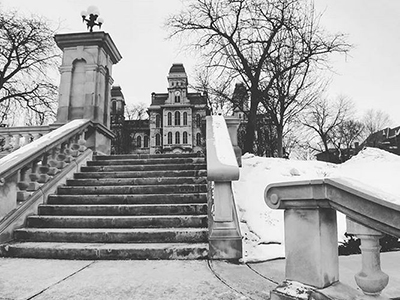 steps leading to Hall of Languages