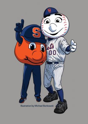 illustration of Otto and Mr. Met